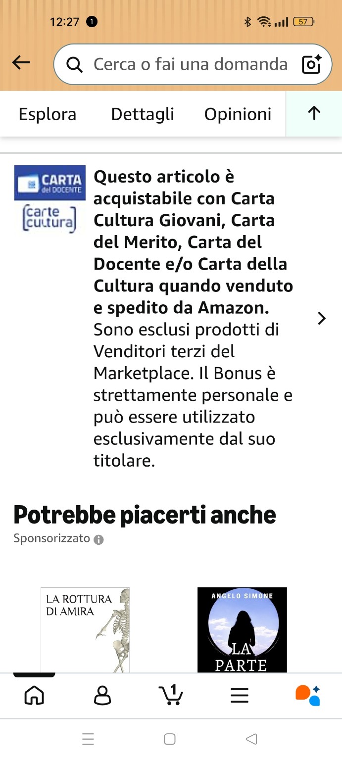 Informazioni Amazon: acquisto con le Carte quando il prodotto è venduto e spedito da Amazon; esclusi i venditori terzi